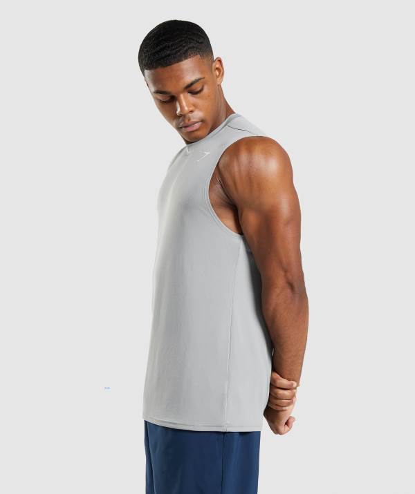 Panske Tricka Gymshark Arrival Sleeveless Siva | LU9643805